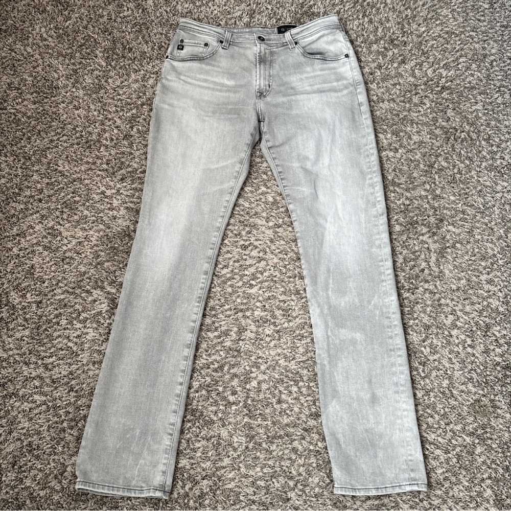 AG Adriano Goldschmied Mens, 32x34 The Everett Slim Straight Pants, Gray